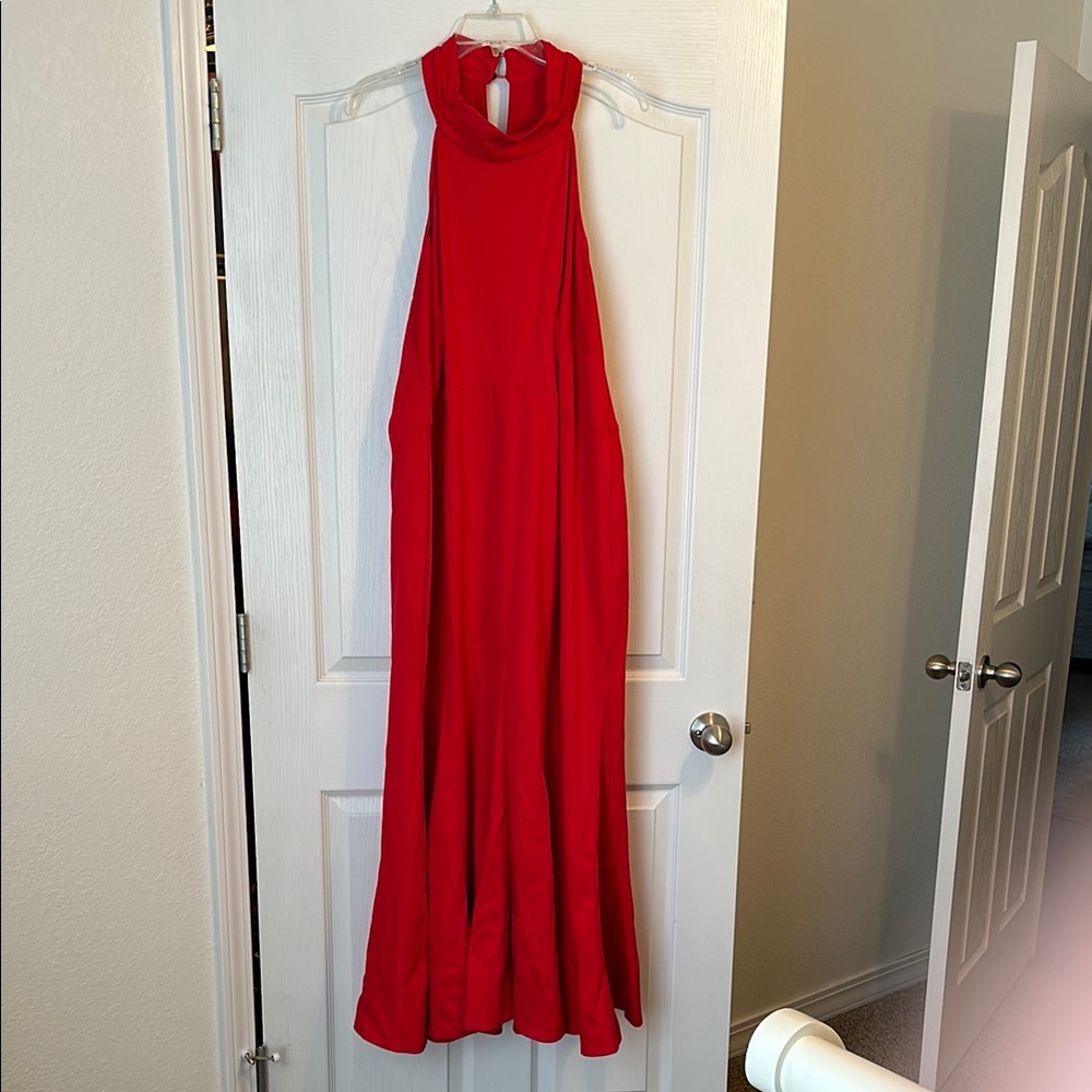 Elegant Red Halter Dress Sz 3x from Anthropologie.